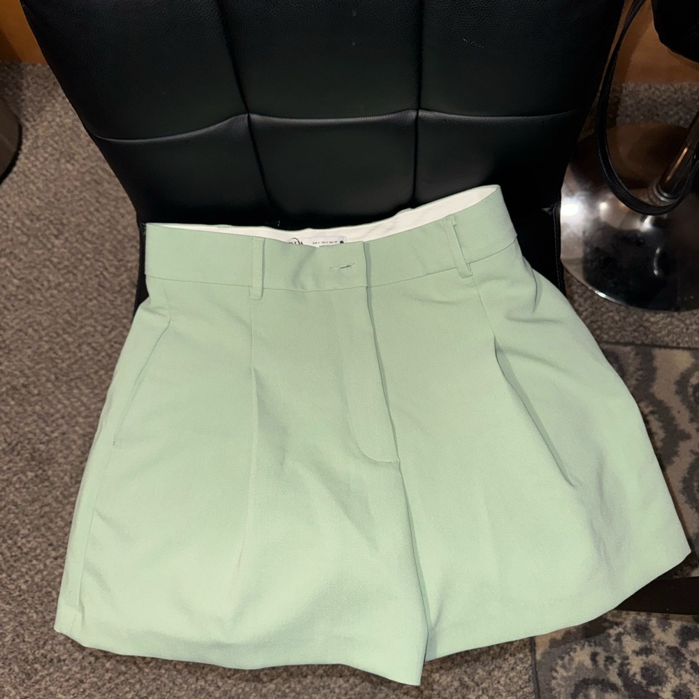 Zara Light Green Women's Shorts